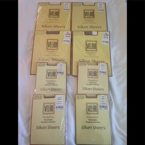 NWT 8 Pairs Velan Silken Sheer Pantyhose